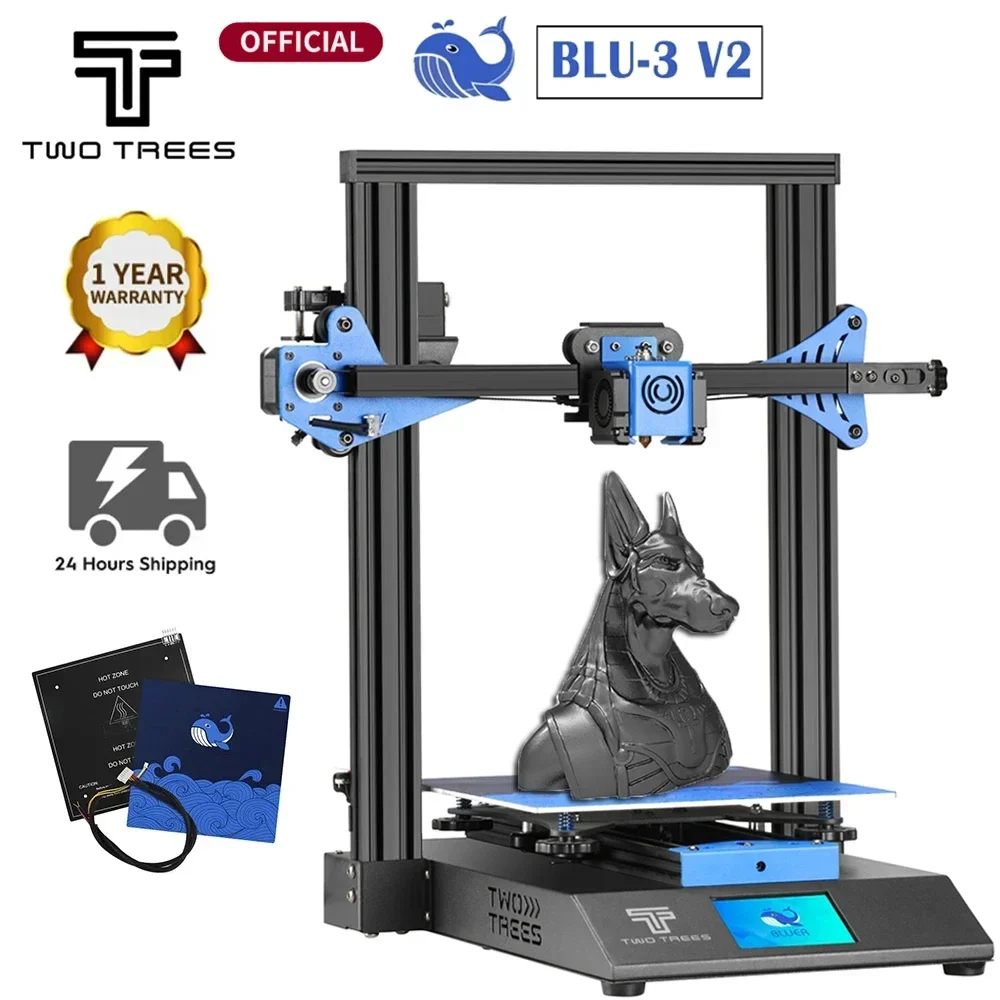 Twotrees Blu-3 V2 I3 3D Printer FDM 3D принтер Printing Masks 3d Diy Kit 3.5-Inch Color Touch Screen TMC2225