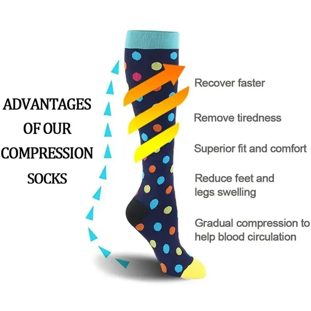 

Non Slip Compression Socks Unisex Elastic Odorproof Medical Nursing Stockings Anti friction Breathable Athletic Soccer Stockings