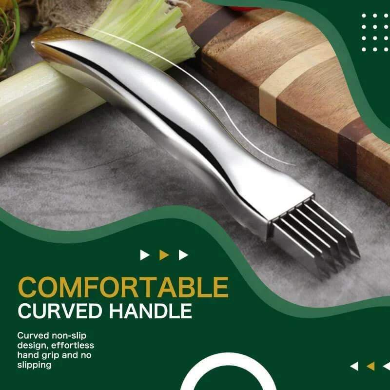 Stainless Steel Scallion Cutter Onion Slicer Sharp Spring Onion Cutter Shredder Vegetable Knife Cutting Tools Kitchen Gadgets