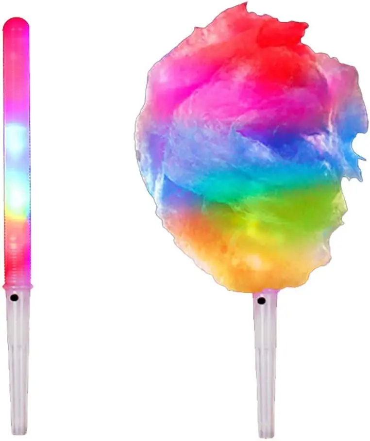 Colorful LED Glow Sticks Cotton Candy Cones Light Up Marshmallows