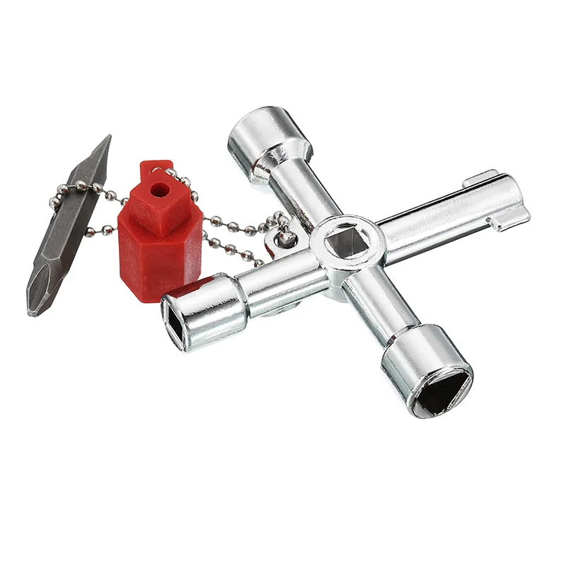 1pc Key Wrench 4 Ways Universal Square Triangle Wrench Tool for Gas