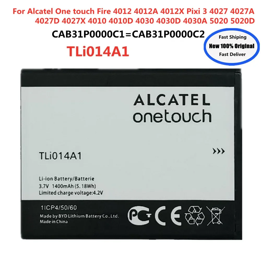 VINTRONS Battery fit to Alcatel CAB2170000C1, CAB30M0000C1, One Touch 106, One Touch 660, One Touch 105A