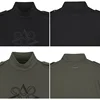 ST ANDREWS 2024 New women Golf Clothing Half Turtleneck Print Versatile Short Sleeve T-Shirt traf bershka Polo shirts women 6