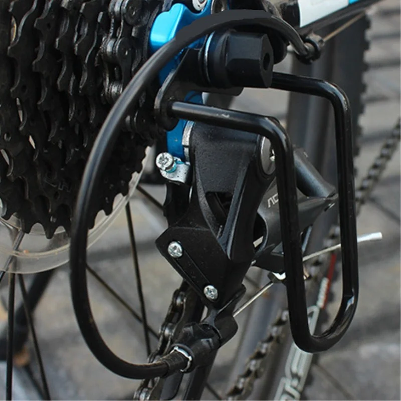 Protezione Per Deragliatore Posteriore In Acciaio Per Mountain Bike – Regolabile, Resistente Agli Urti, Montaggio Su Asse, Colore Nero