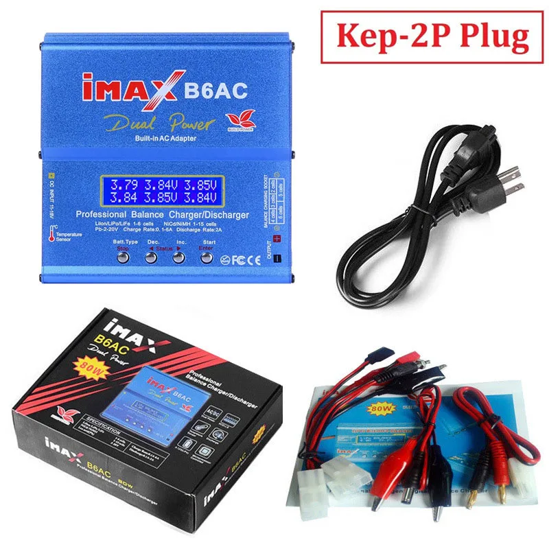 80W iMAX B6 AC 2.0 RC Battery Balance Charger B6AC 2.0 7A For LiHv Lipo nimh Li-ion ni-cd Digital LCD Digital Screen Charger lipo battery charger,drone battery charger