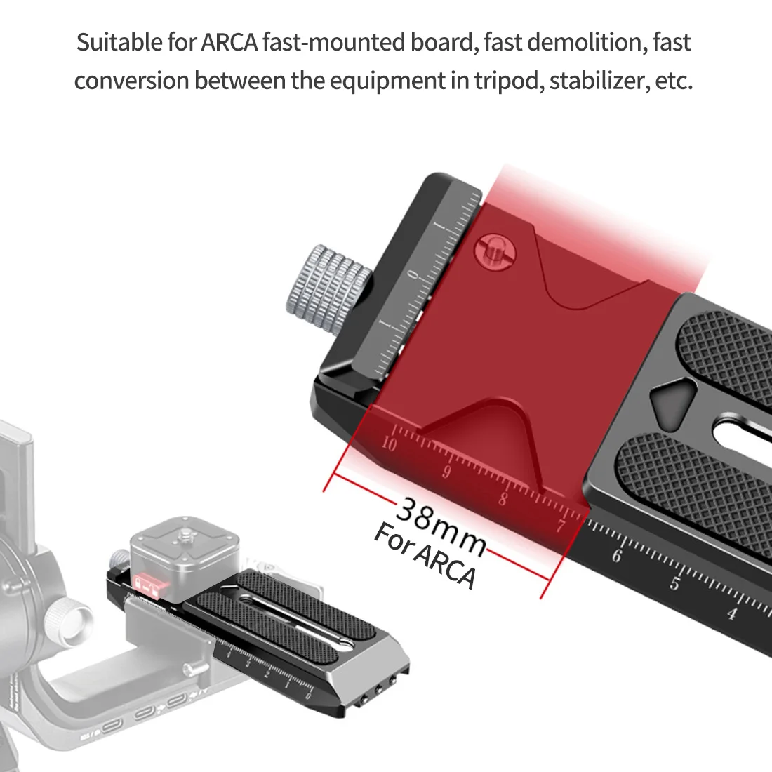 Quick Release Mount Handle Grip for Ronin SC S Gimbal Monitor Bracket 1/4'' Exte
