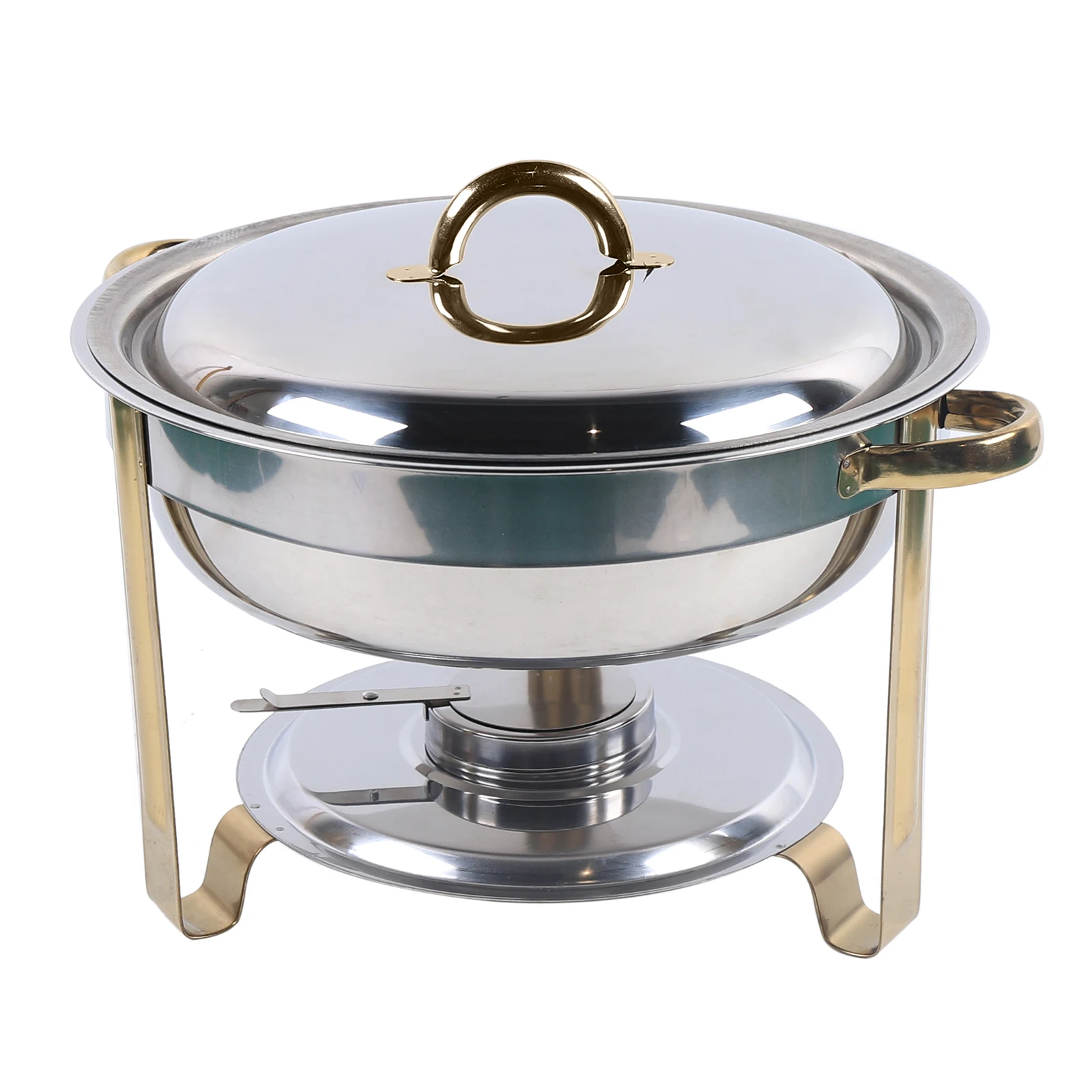 

4L Round Chafing Dish Catering Container Set Stainless Steel Food Warmer