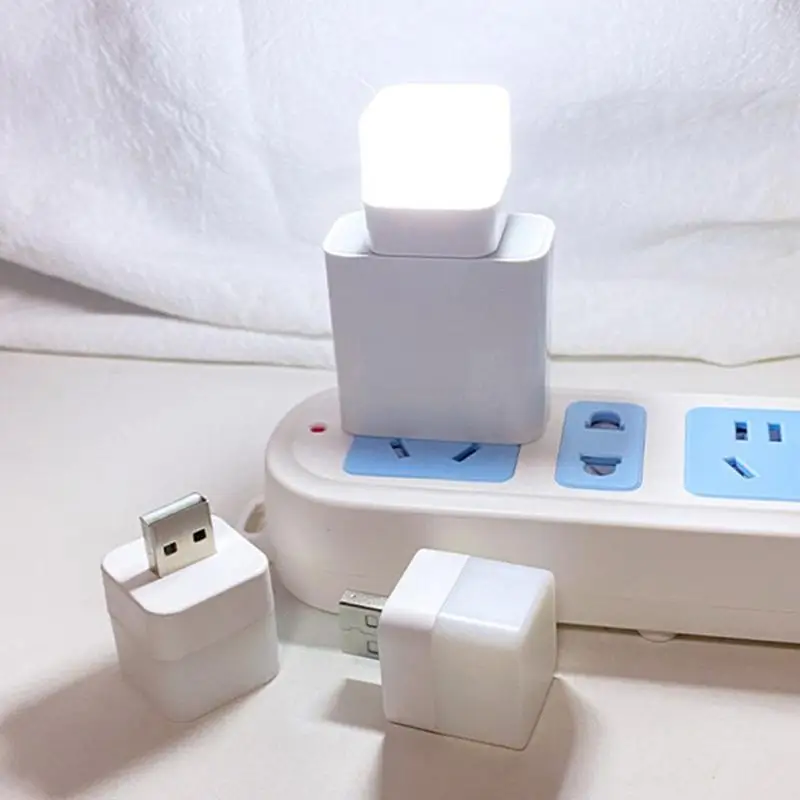 Mini USB Night Light USB Plug Lamp Portable Power Bank Charging USB Book Lights Small Round Reading Eye Protection Lamps