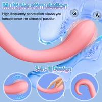 G-Punkt-Dildo-Vibrator, Klitoris-Nippelstimulation, 10, vibrierender Analplug, flexibles Silikon, Sexspielzeug für Erwachsene für Frauen, Lesben 6