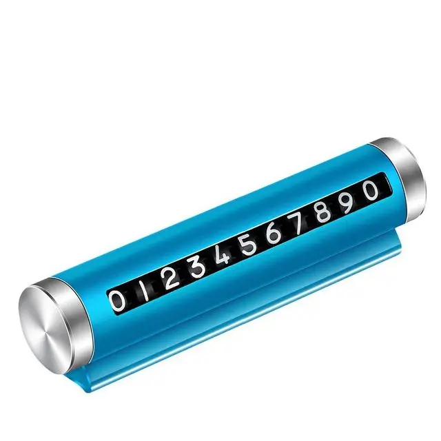 자동차 임시 주차 번호판 블랙/실버/블루 알루미늄 합금 소재 롤러 조정 가능한 자동차 주차 플레이트 자동차 용품