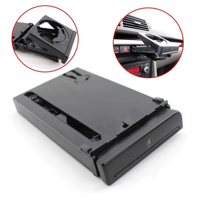 Portavasos Delantero Para Audi A4/B6 B7 2002-2006 – Negro, Plegable Y Fácil De Instalar