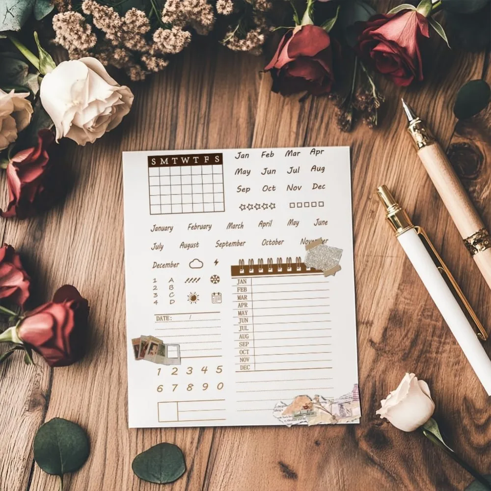 Universal Calendar Clear Stamps Transparent Silicone Stamps for Crafting Card Album Decoration Embossed Paper Crafts clear stamps clear rubber stamps 1pc