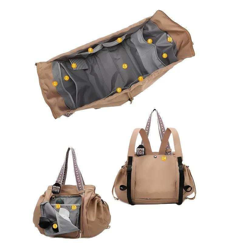 New Large Capacity Travel Bags Fashionable Waterproof Car Storage Backpack Multiple Pockets Handbag For Women