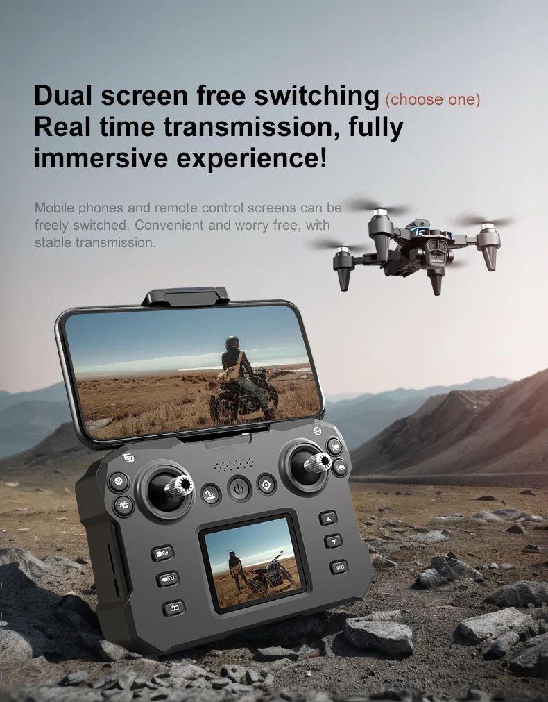 Description Picture 4 of itemK6/K12 MAX 6K Professional Aerial Drone HD Dual Camera LCD Screen Drone Brushless Foldable Quadcopter Optical Flow Positioning