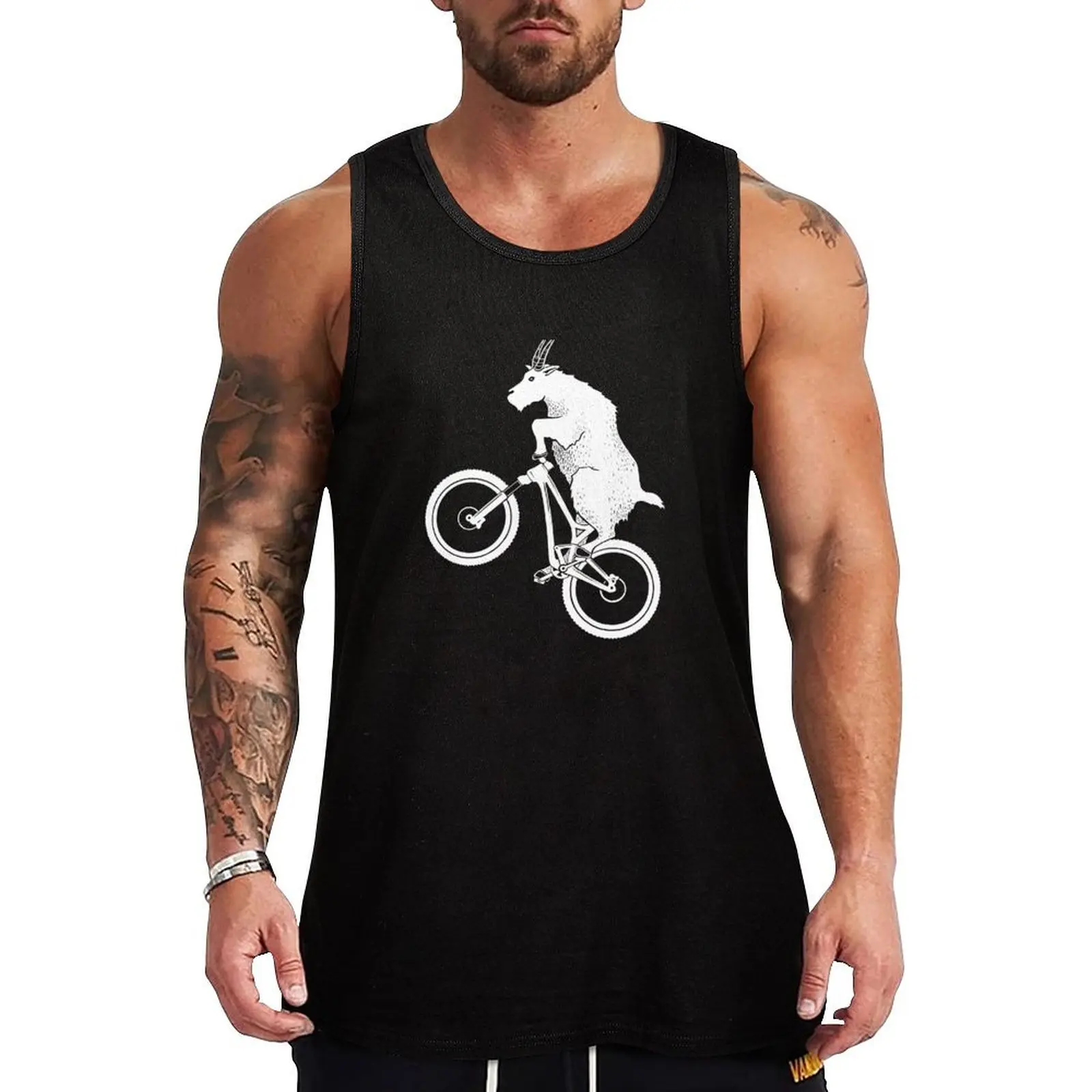 

Mountain Bike Goat Tank Top t shirts Japanese t-shirt