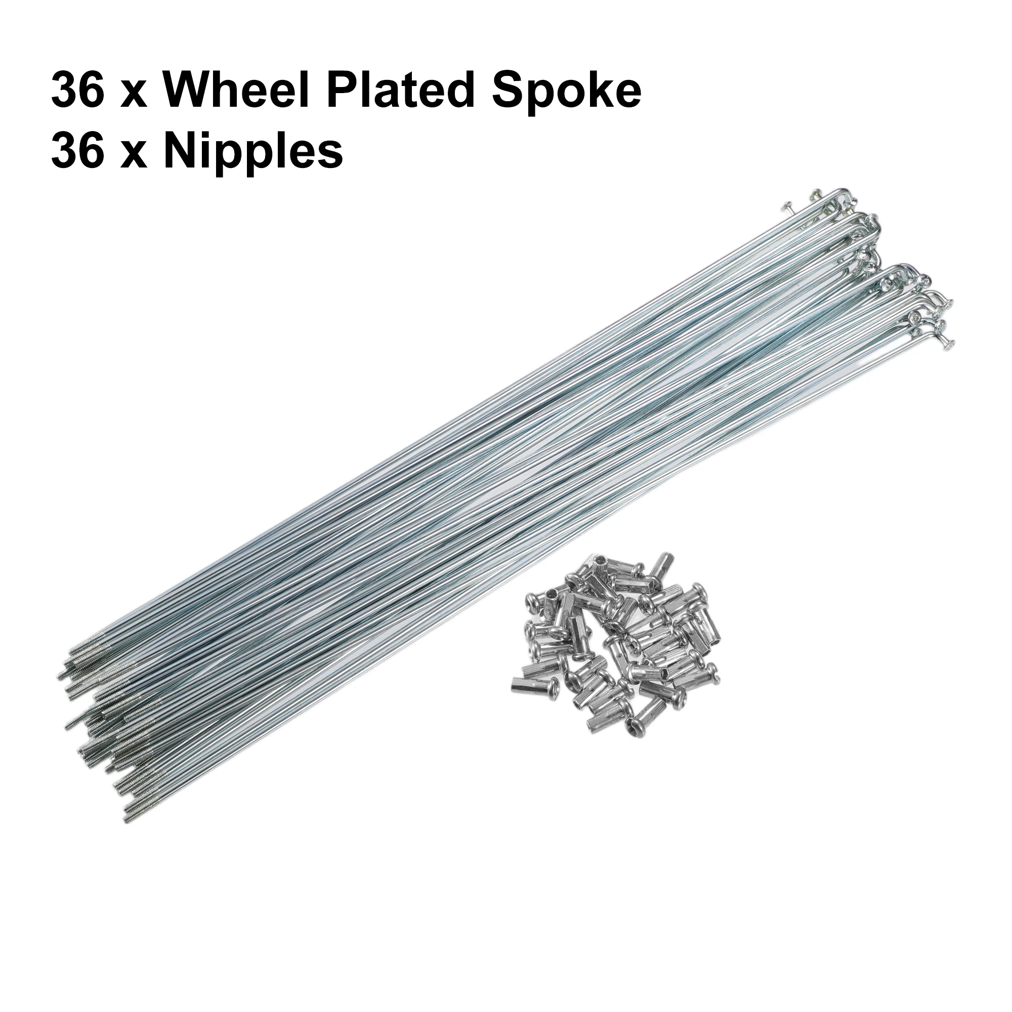 Bicycle Galvanized Spokes 36 Pcs 13G 214mm 230mm 266mm 274mm 288mm 257mm 268mm Length with Nipples For Most Bike