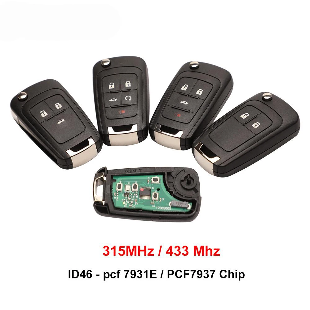 315/433Mhz ID46 PCF7931E /7937 Car Remote Key for Chevrolet Cruze Aveo Epica Lova Camaro Impala Trax Orlando 2/3/4 BTN