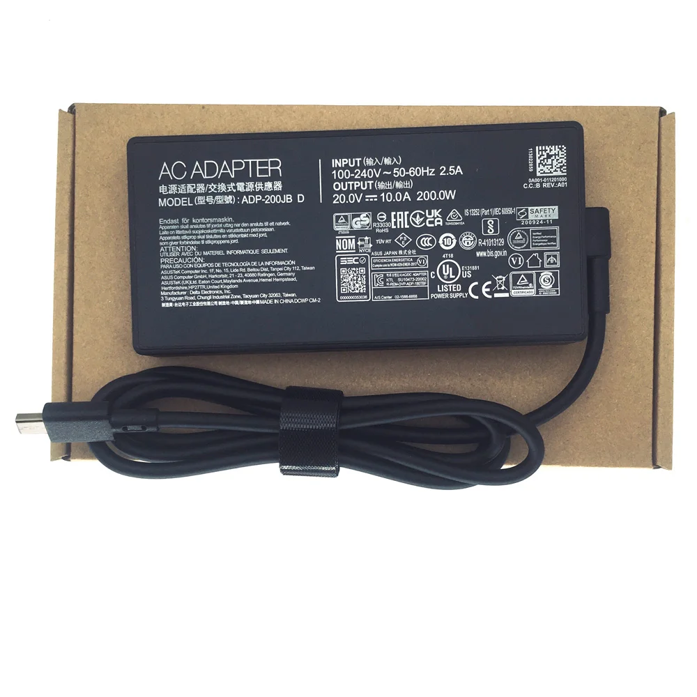 Asus ProArt P16 PX13 H7606 HN7306 Copilot+ PC 전원 공급 장치용 기존 200W 20V 10A 슬림 노트북 어댑터 충전기 ADP-200JB D