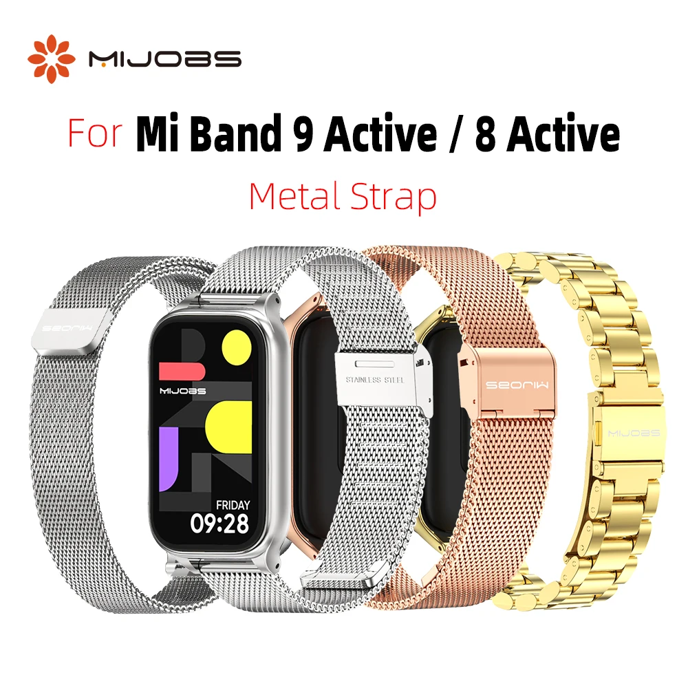 สายรัดสแตนเลส สุดคุ้มสำหรับ Mi Band 9 Active