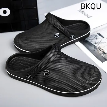 Beach Slippers for Men Round Toe Lightweight Flat Water Proof Comfortable Trendy All-match Breathable Non-slip Shoes Summer Main - Image 3