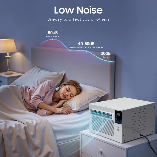 Mini climatiseur portable blanc 280W, réfrigérateur semi-conducteur, faible bruit avec télécommande, climatiseur personnel AC 220V 1
