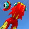 3D 10M 3-Color Goldfish Soft Kite Large Soft Animal Professional Kites Outdoor Inflatable Beach Kite Easy To Fly and Tear Proof 2