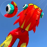 3D 10M 3-Color Goldfish Soft Kite Large Soft Animal Professional Kites Outdoor Inflatable Beach Kite Easy To Fly and Tear Proof 2
