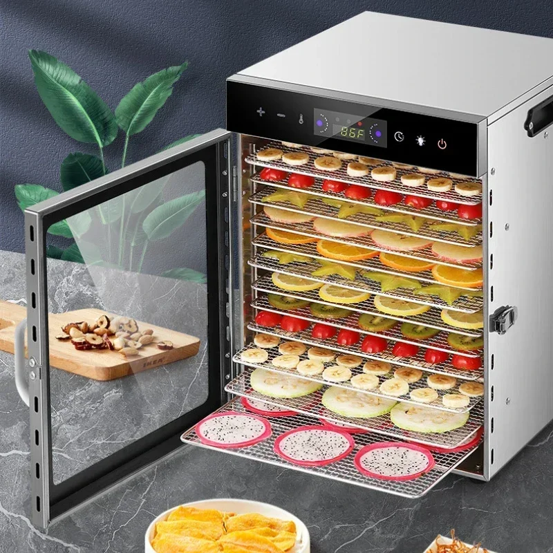 12 Layers Home Fruit Air Dryer Vegetable Snacks Meat Medicinal Materials Fruit Smart and Commercial Food Dehydrator 2