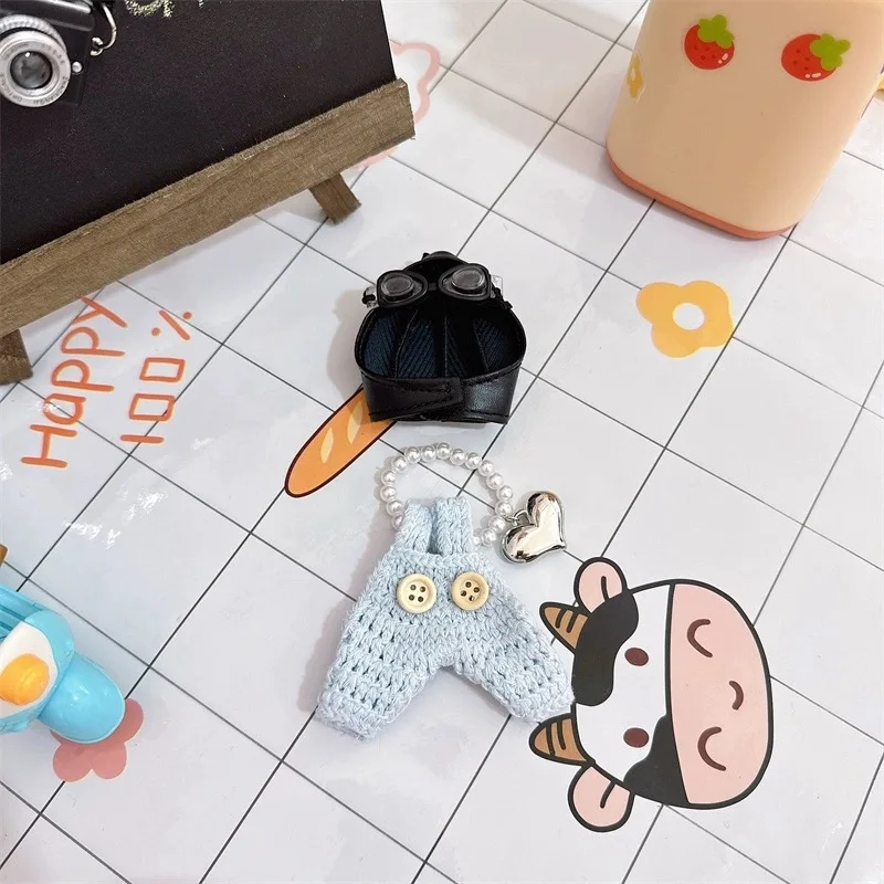 10cm 미니 인형 옷 사랑스러운 니트 가디건 작업복 패션 코튼 인형 드레스 액세서리 Diy 수제 장난감 장식