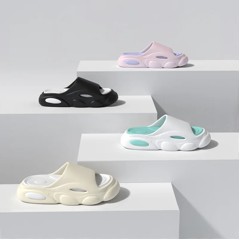 2023 New Platform Soft Eva Slippers Men Fashion Flip Flops Unisex House Shoes Bathroom Non-Slip Slides Indoor Outdoor Sandals