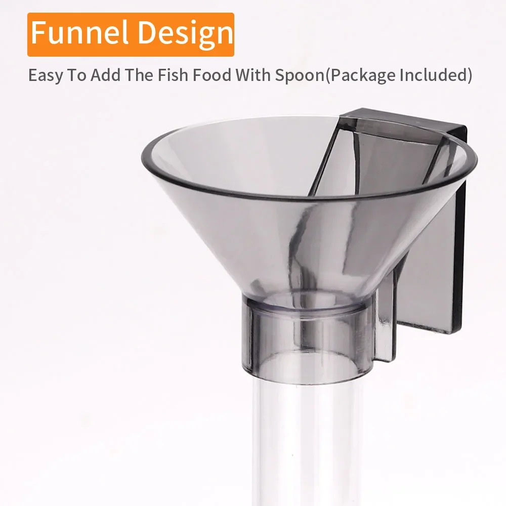 Acrylic Aquarium Feeder Tube Bowl Feed Small Fish Shrimp Food Feeding Fish Tank Feeder Circle 21-38cm Telescopic