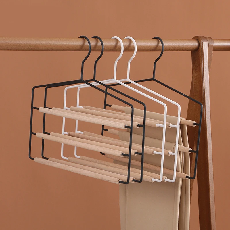 3 Layers Pants Hanger Pant Rack Multilayer Tie Hanger Shelves Bedroom Closet Organizer Wardrobe Storage Space Saver Clotheshorse