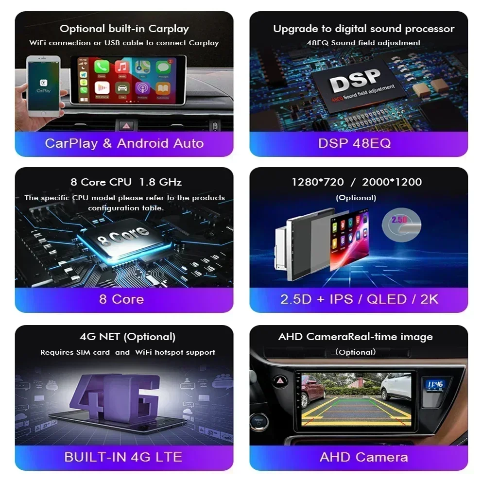 QSZN 자동차 라디오 멀티미디어 비디오 플레이어, GPS 카플레이, 자동 4G DSP 헤드 유닛, 2K QLED, 스바루 임프레자 WRX 2000-2007, 안드로이드 13