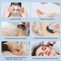 AOKO 4 en 1 Machine de Massage sous vide par Cavitation ultrasonique Anti-cellulite façonnage du corps Lifting du visage raffermissement de la peau dispositif de beauté 6