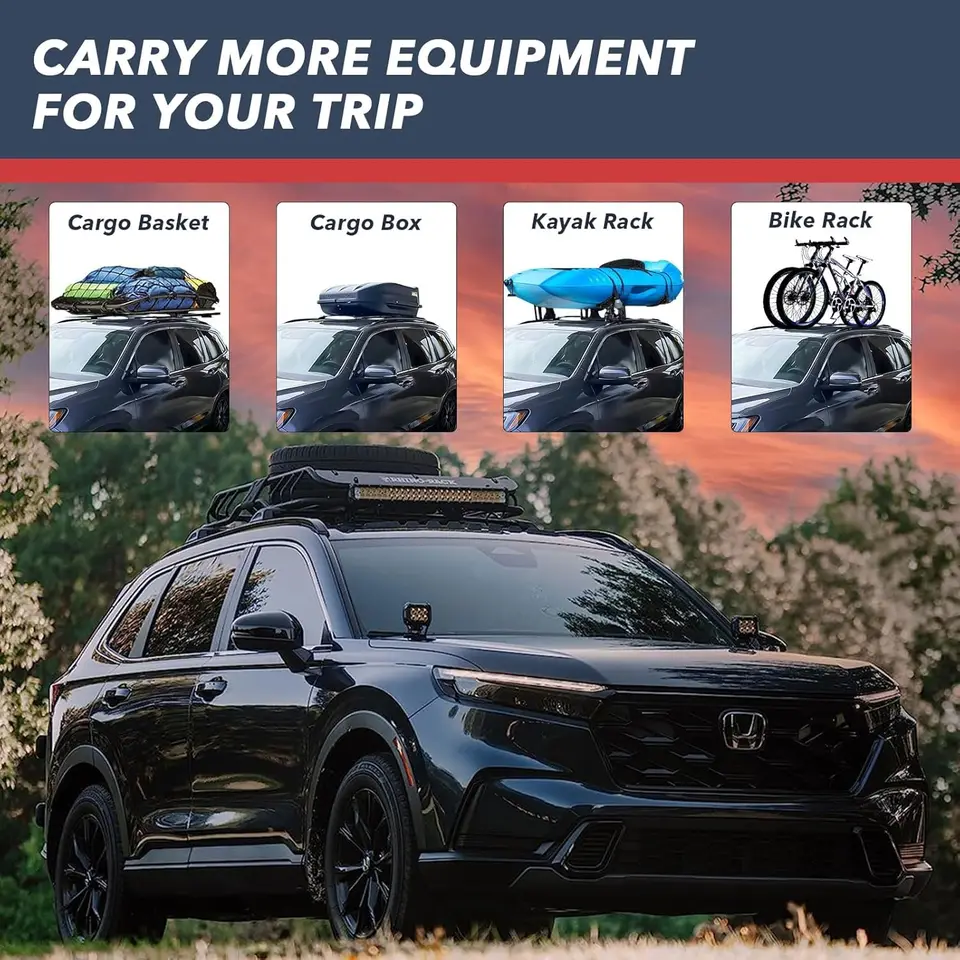 Roof Rack Cross Bars For 2012-2016 Honda CR-V – Aluminum, OEM Style, Carries Cargo & Luggage