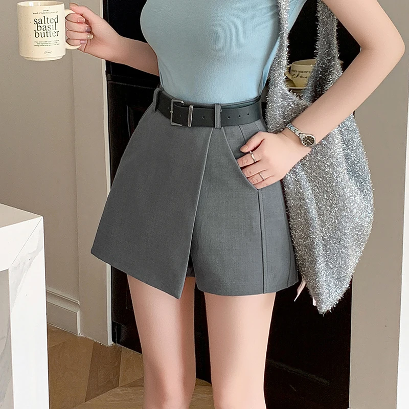 New Women Casual Suit Shorts 2025 Spring Summer Fashion High Waist A-line Shorts Skirts Korean Style Ladies Casual Culottes 2