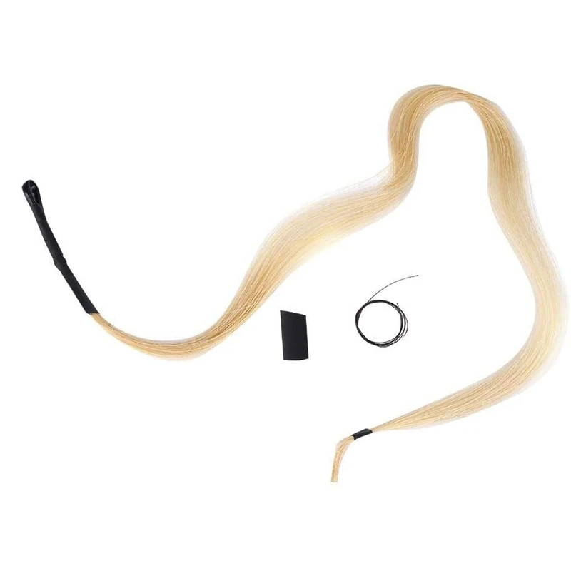 2Pcs Erhu Bow Hairs 79Cm Horsetail Hair String Parts For Violin Viola Cello Instruments
