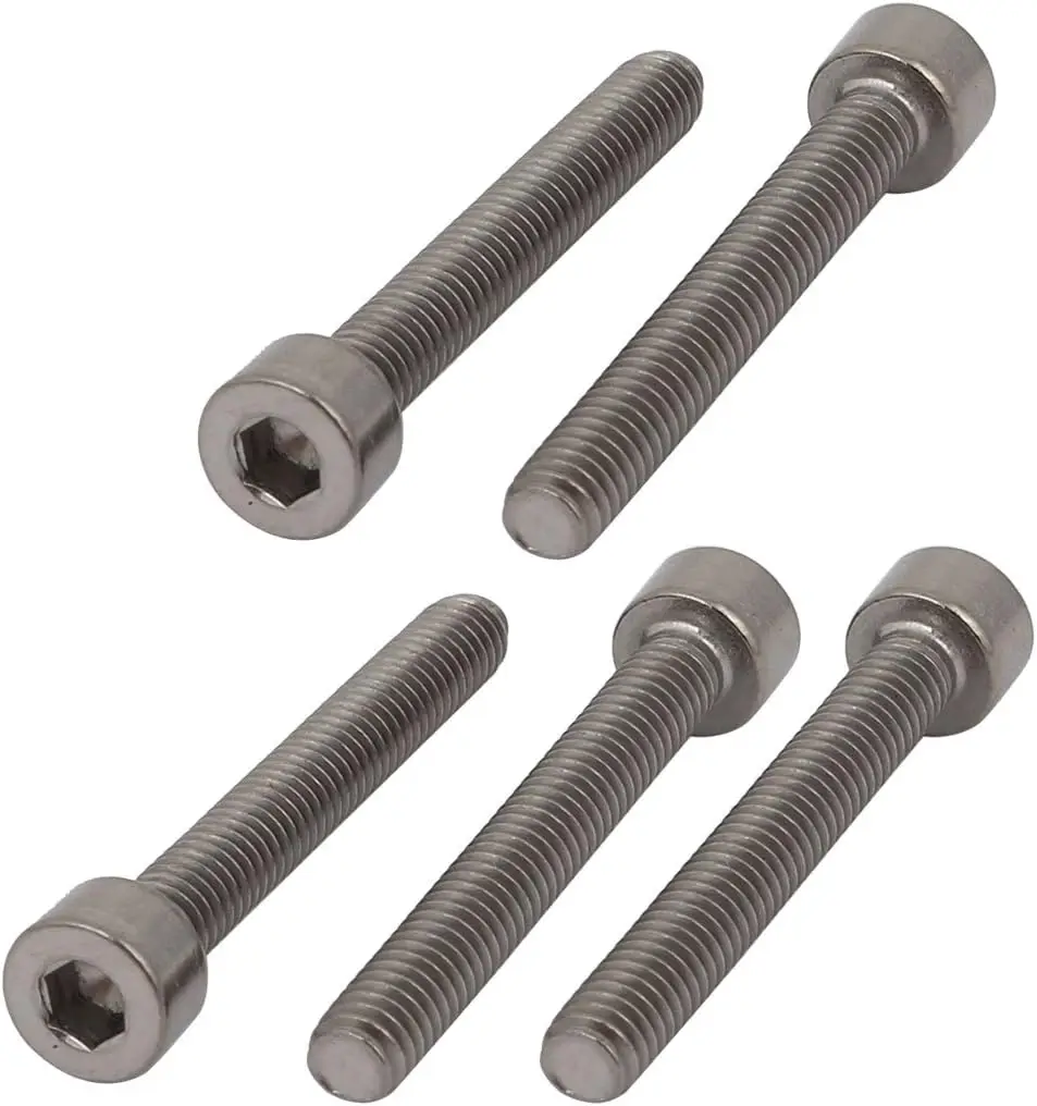

Keszoox 10 Pcs M4x30mm Thread Hex Socket Drive Cap Head Titanium Screw