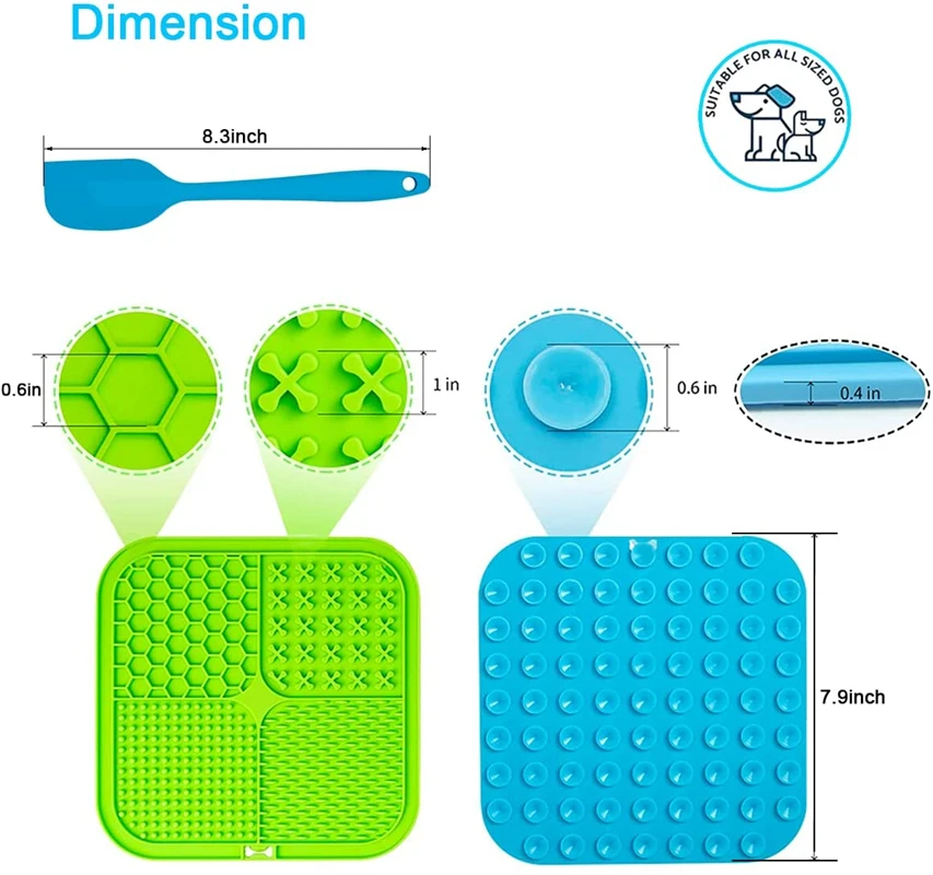 S8967d80b182741c78d86e37abe0a9647u.jpg 4in1 Dog Licking Mat Split Puzzle Designed Healthy Slowly Feeding Relief Anxiety Safe Material Washable Feeder Pad Pet Supplies
