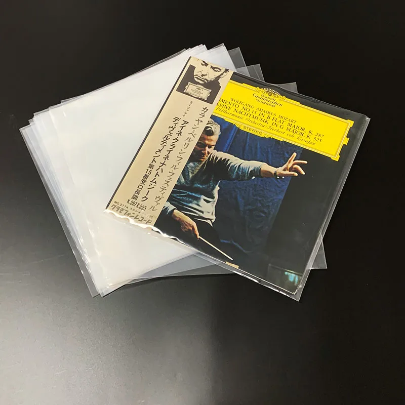 50 Pcs 12 Inch PE Vinyl Disc Record Protective Sleeve LP Records Thicken Bags Anti-static CD Holder Bags Outer Clear Envelop