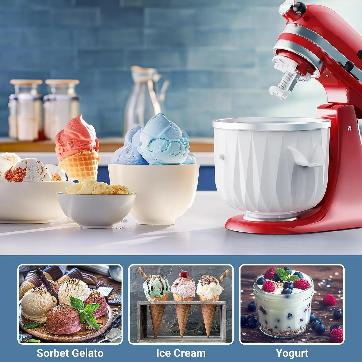 KITCHEN AID キッチンエイド アイスクリームメーカーアタッチメント Amazon | キッチンエイドスタンドミキサー用アイスクリーム