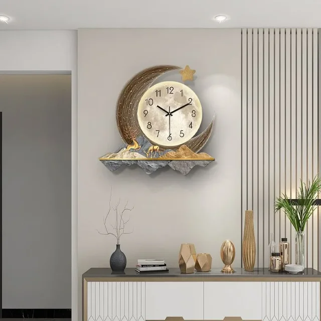 Modern Minimalist Creative Decoration Light Luxury Internet Red Wall Clock Living Room Home Fashion Clock 2