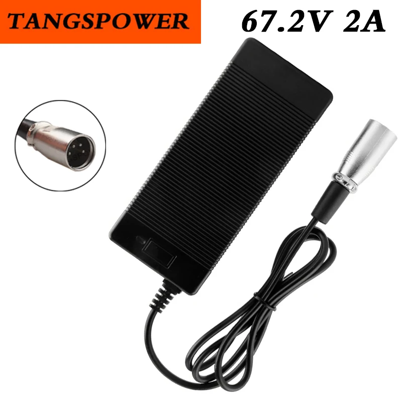 

67.2V 2A lithium electric scooter battery charger For 16S 60V E-bike Electric wheelchair li-ion battery charger Fast charging