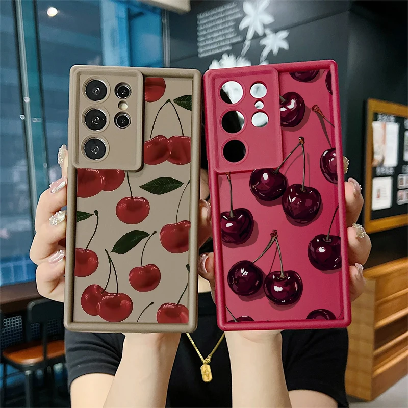 Stylish Cherry Design Phone Case - Enhanced Protection & Elegance