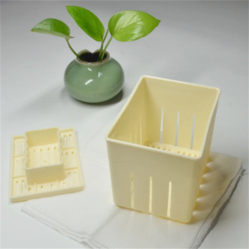 Hot DIY Plastic Tofu Press Mould Homemade Tofu Mold Soybean Curd Tofu Making Mold With Cheese Cloth Kitchen Cooking Tool Set - Image 2