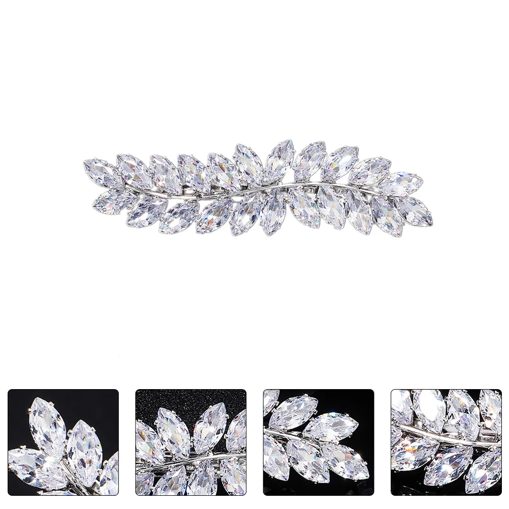 

Half up Hair Clip Women Hairpin Fashion Party Decoration Accessory Girl Zircon Bang Clamp