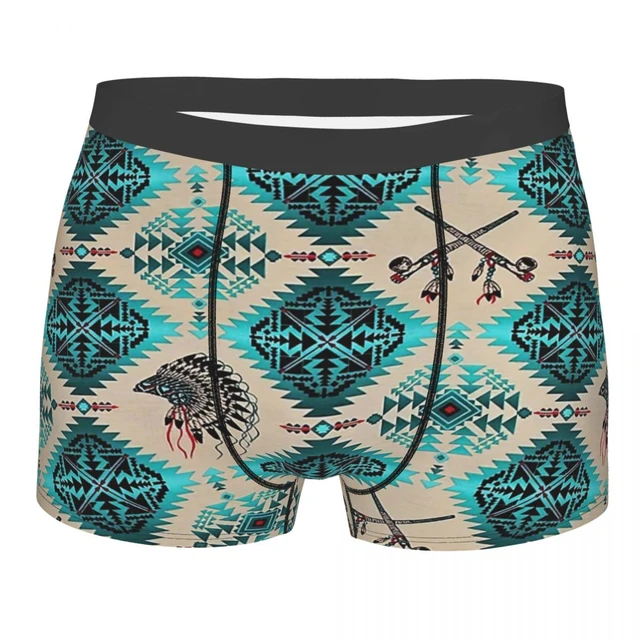 Native American Indian Bear Pattern Men's Boxer Briefs Shorts Men