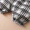 Summer Baby Rompers with Hat Plaid Sleeveless Short Jumpsuit for Newborn Infant Girls Clothing  Toddler Outfit 4