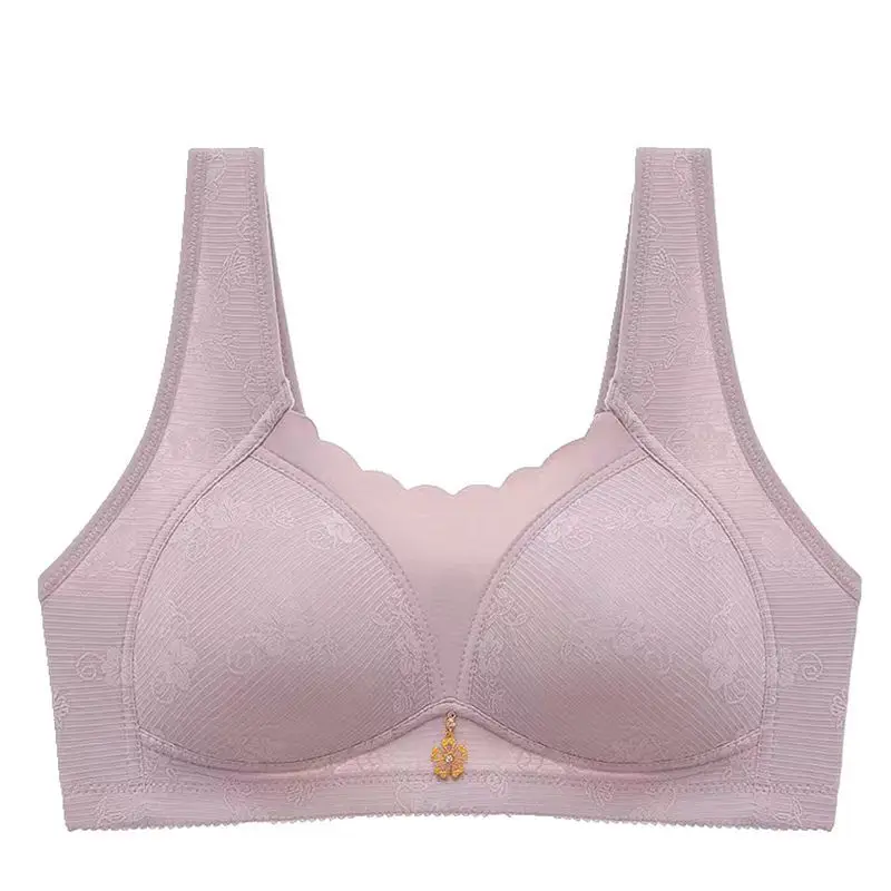 36-44 C Cup Large Size Light and Thin Tube Top Anti-light Gathering No  Steel Ring Non-magnetic Underwear Ladies Bra