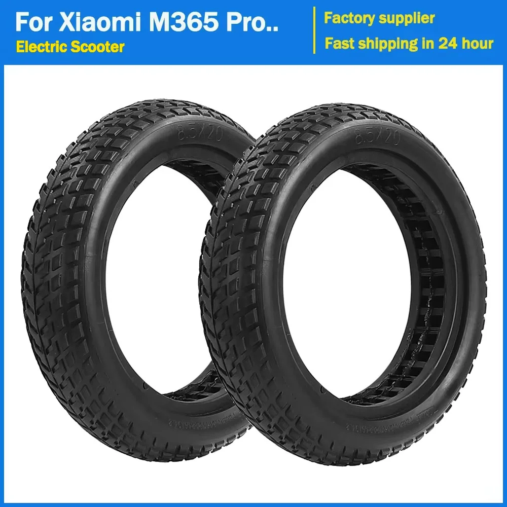 BANGTING 2 stuks 8,5 inch harde E-scooter banden, 8 1/2 x2 massief rubberen banden, 50/75-6.1 reservebanden voor Xiaomi Pro 2/M365/M365 Pro/1S/3/3 Lite/ Essential en alle 8,5 inch scooterbanden (rood
